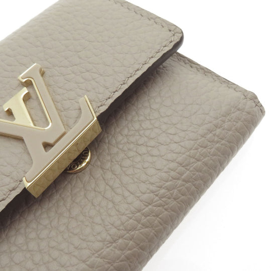 LOUIS VUITTON Bifold Wallet M68747 Taurillon Clemence beige Portefeuille Capucines XS Taurillon Clemence Women Used Authentic