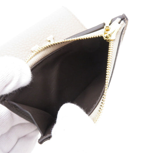 LOUIS VUITTON Bifold Wallet M68747 Taurillon Clemence beige Portefeuille Capucines XS Taurillon Clemence Women Used Authentic