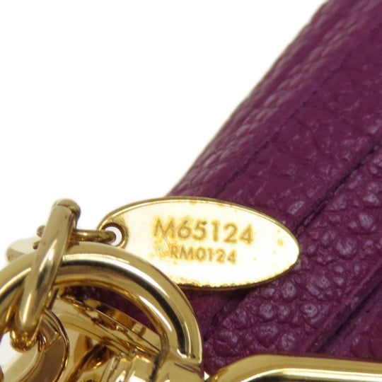 LOUIS VUITTON key ring M65124 metallic purple Tassel ribbon Women Used Authentic