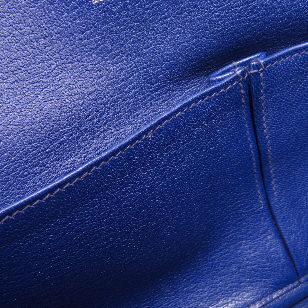 HERMES Shoulder Bag Taurillon Clemence blue Gypsiere 28 Blue Nuit SilverMetal Women Used Authentic