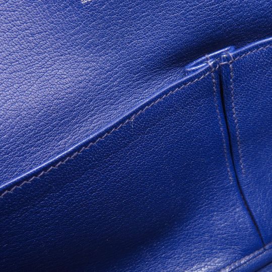 HERMES Shoulder Bag Taurillon Clemence blue Gypsiere 28 Blue Nuit SilverMetal Women Used Authentic