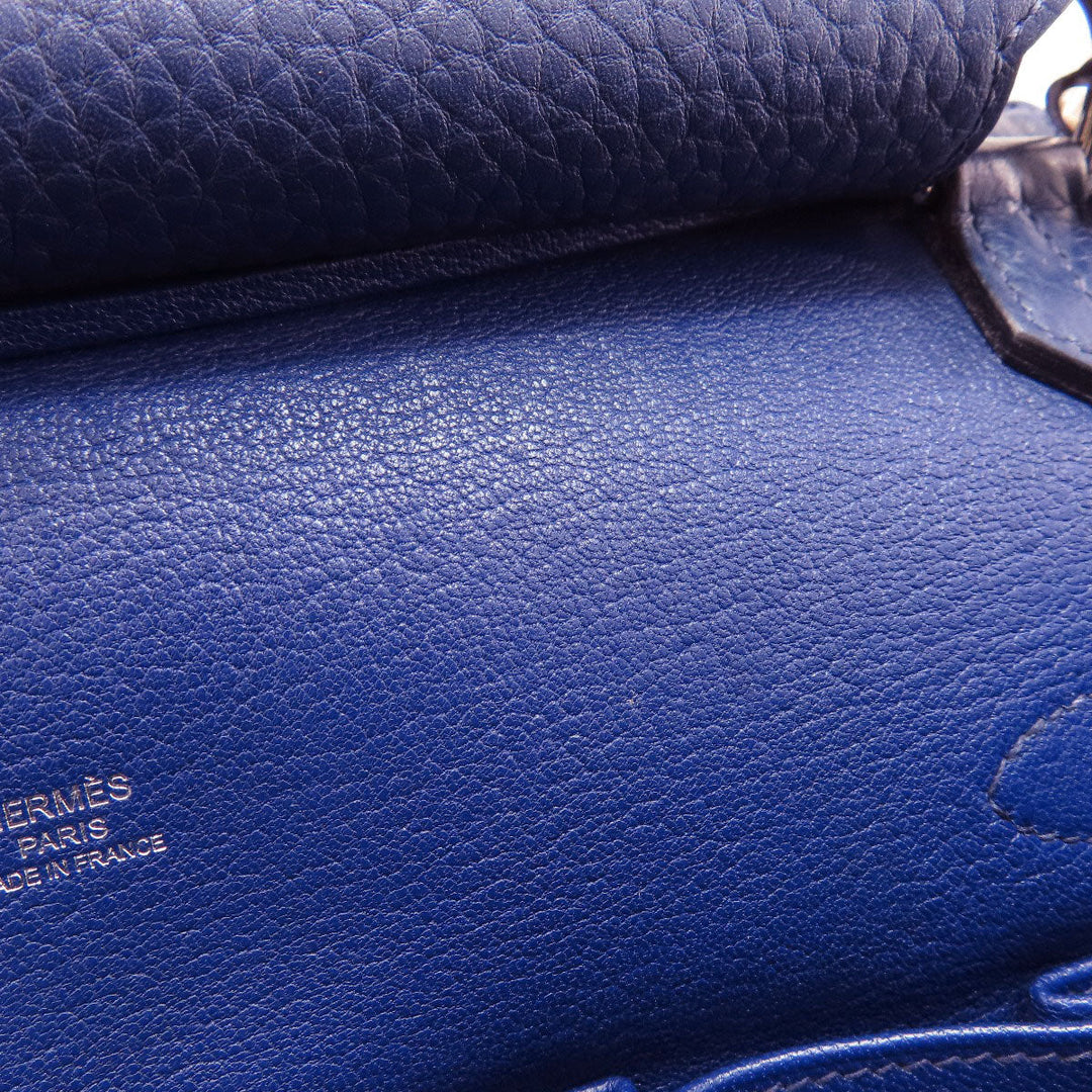 HERMES Shoulder Bag Taurillon Clemence blue Gypsiere 28 Blue Nuit SilverMetal Women Used Authentic