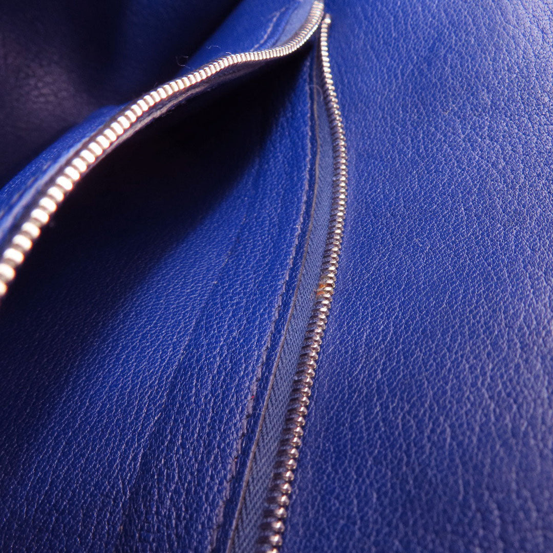 HERMES Shoulder Bag Taurillon Clemence blue Gypsiere 28 Blue Nuit SilverMetal Women Used Authentic