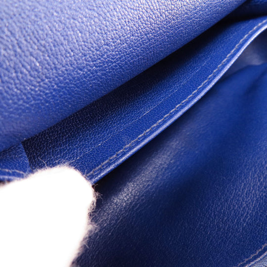 HERMES Shoulder Bag Taurillon Clemence blue Gypsiere 28 Blue Nuit SilverMetal Women Used Authentic