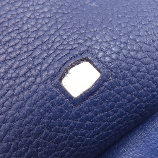 HERMES Shoulder Bag Taurillon Clemence blue Gypsiere 28 Blue Nuit SilverMetal Women Used Authentic