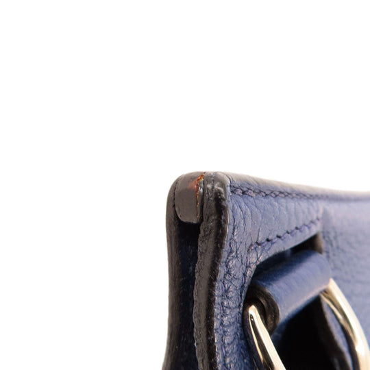 HERMES Shoulder Bag Taurillon Clemence blue Gypsiere 28 Blue Nuit SilverMetal Women Used Authentic