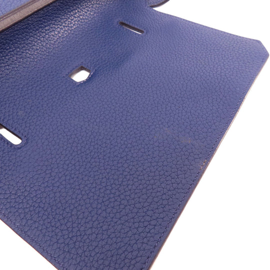 HERMES Shoulder Bag Taurillon Clemence blue Gypsiere 28 Blue Nuit SilverMetal Women Used Authentic