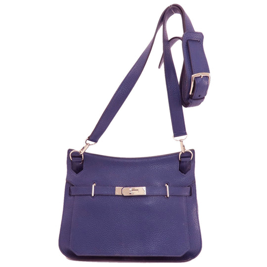 HERMES Shoulder Bag Taurillon Clemence blue Gypsiere 28 Blue Nuit SilverMetal Women Used Authentic