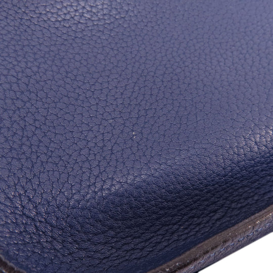 HERMES Shoulder Bag Taurillon Clemence blue Gypsiere 28 Blue Nuit SilverMetal Women Used Authentic