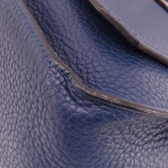 HERMES Shoulder Bag Taurillon Clemence blue Gypsiere 28 Blue Nuit SilverMetal Women Used Authentic