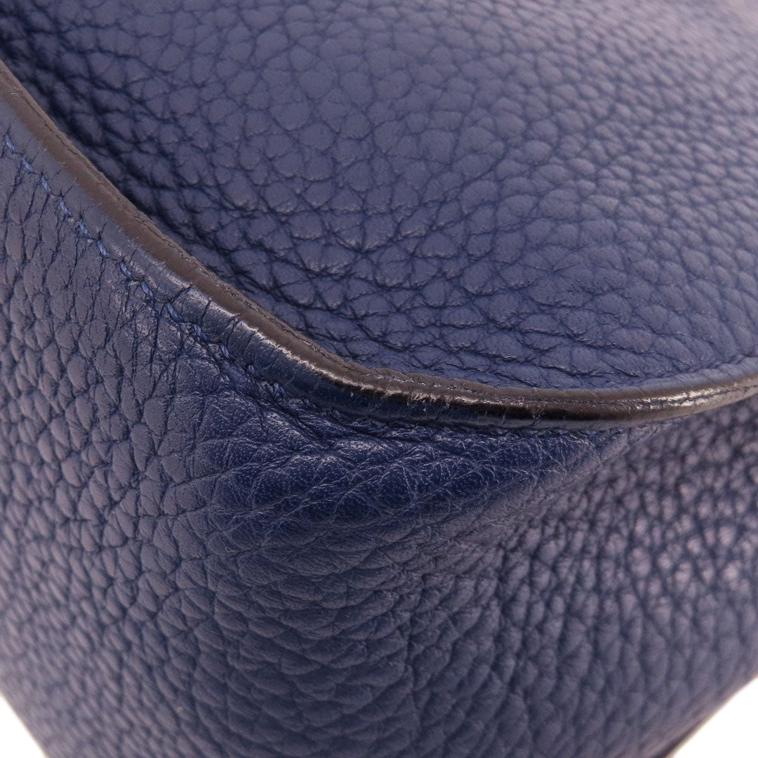HERMES Shoulder Bag Taurillon Clemence blue Gypsiere 28 Blue Nuit SilverMetal Women Used Authentic