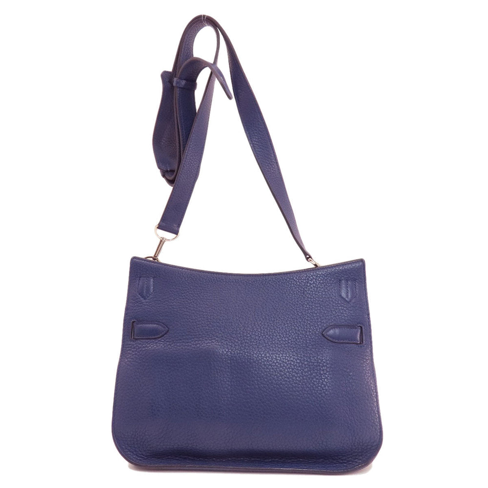 HERMES Shoulder Bag Taurillon Clemence blue Gypsiere 28 Blue Nuit SilverMetal Women Used Authentic