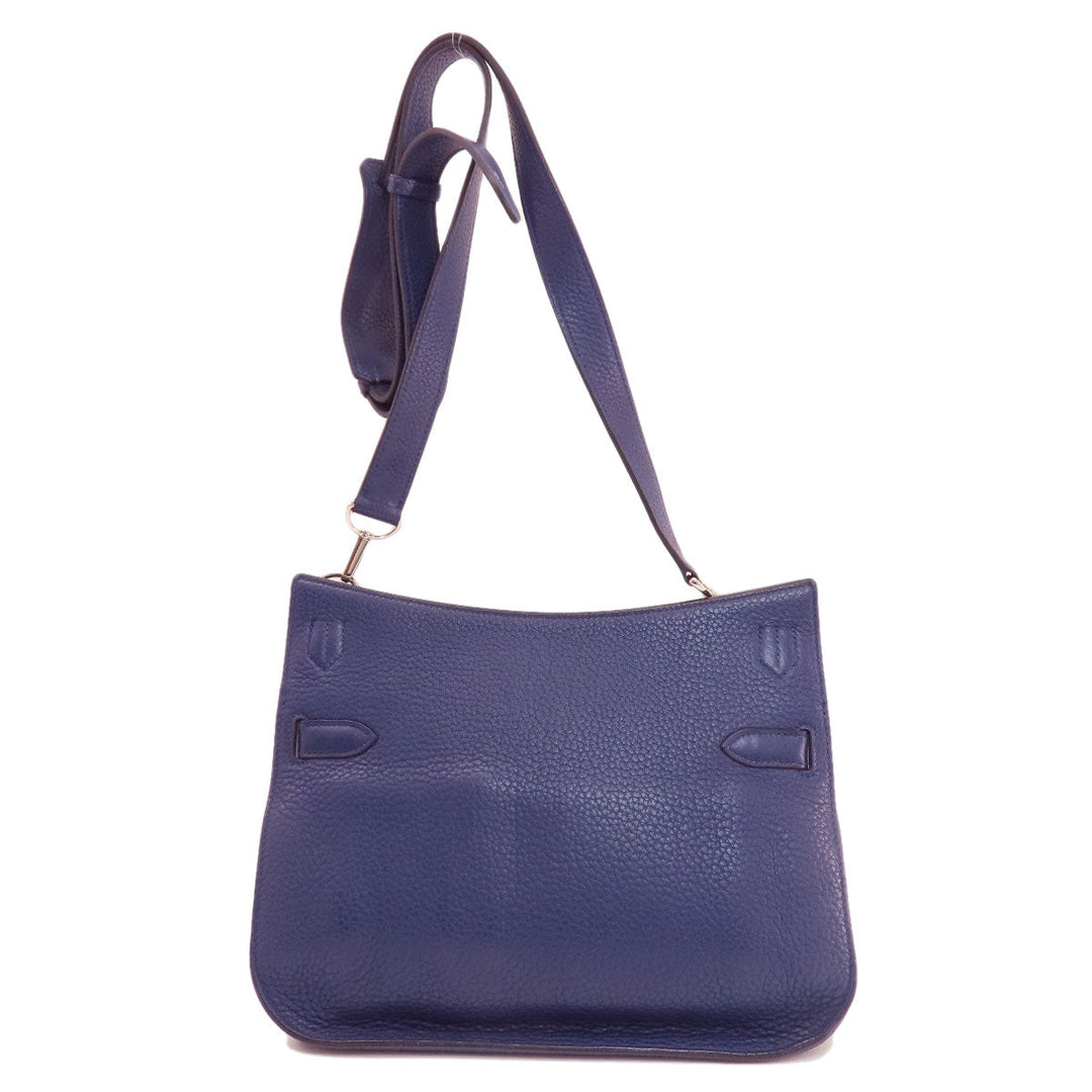 HERMES Shoulder Bag Taurillon Clemence blue Gypsiere 28 Blue Nuit SilverMetal Women Used Authentic