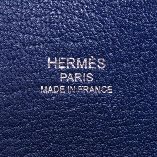 HERMES Shoulder Bag Taurillon Clemence blue Gypsiere 28 Blue Nuit SilverMetal Women Used Authentic
