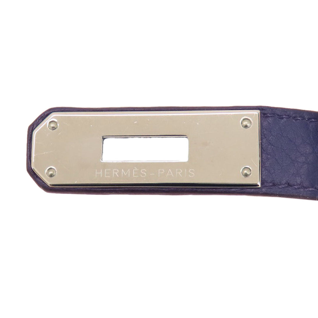 HERMES Shoulder Bag Taurillon Clemence blue Gypsiere 28 Blue Nuit SilverMetal Women Used Authentic
