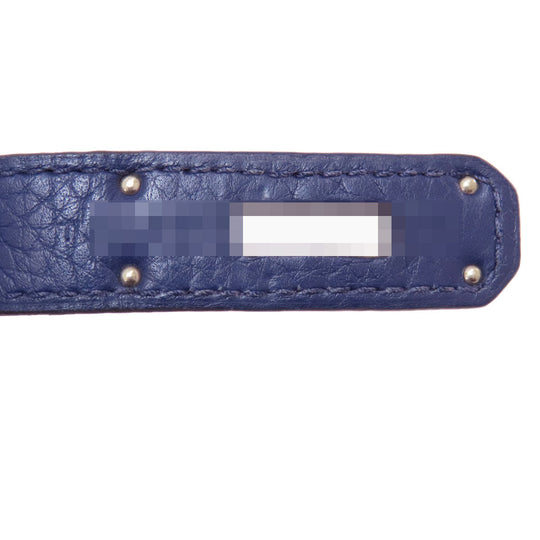 HERMES Shoulder Bag Taurillon Clemence blue Gypsiere 28 Blue Nuit SilverMetal Women Used Authentic