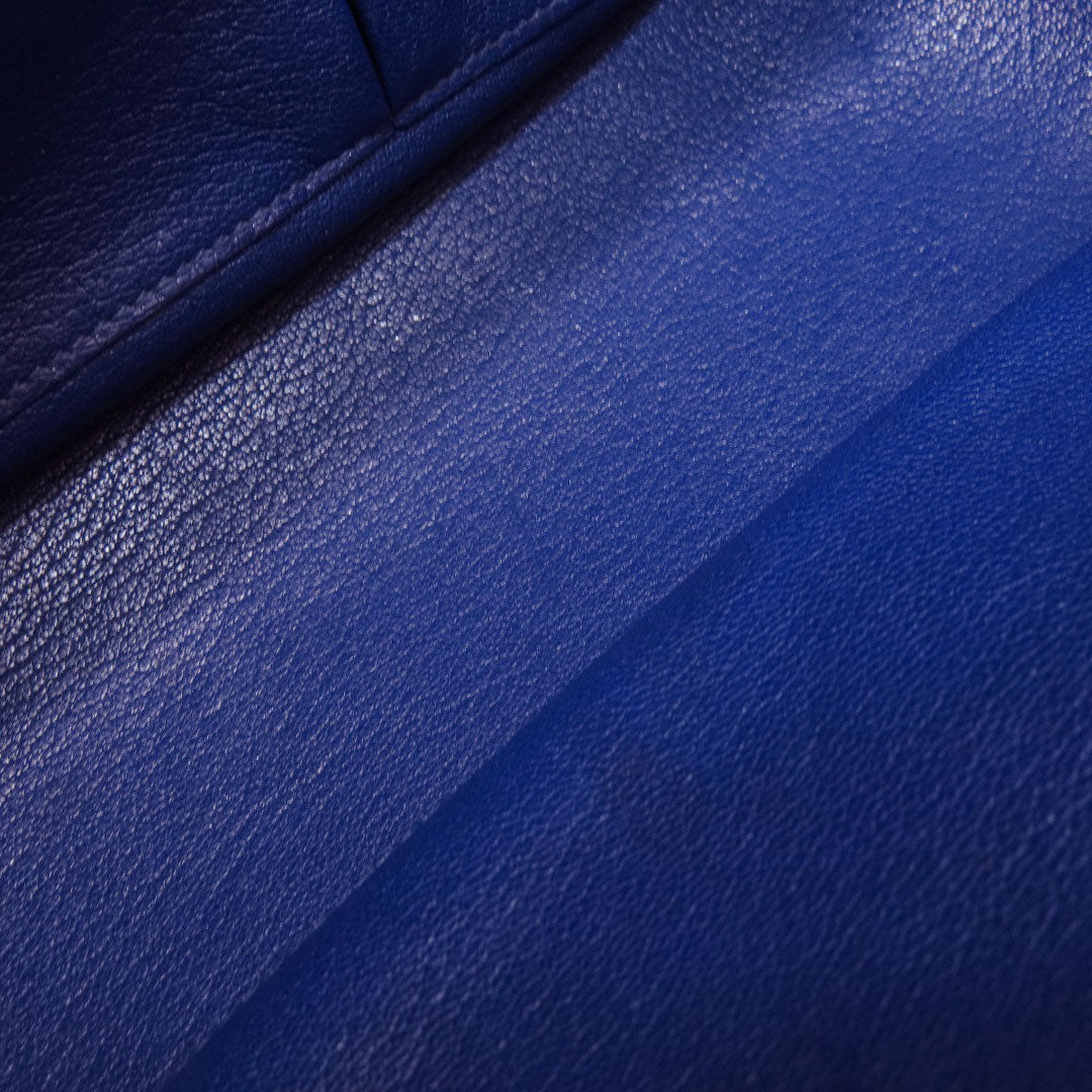 HERMES Shoulder Bag Taurillon Clemence blue Gypsiere 28 Blue Nuit SilverMetal Women Used Authentic