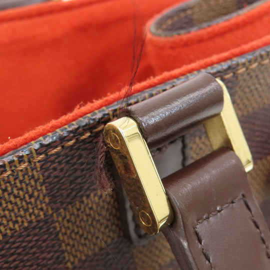 LOUIS VUITTON Tote Bag N51128 Damier canvas Brown Uzes Damier Ebene Women Used Authentic