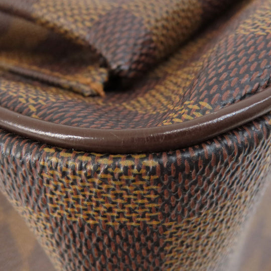 LOUIS VUITTON Tote Bag N51128 Damier canvas Brown Uzes Damier Ebene Women Used Authentic