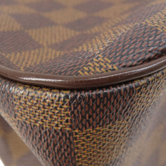 LOUIS VUITTON Tote Bag N51128 Damier canvas Brown Uzes Damier Ebene Women Used Authentic