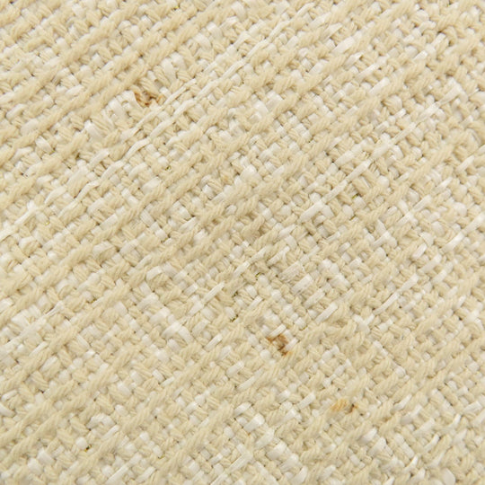 CHANEL Tote Bag Tweed white Deauville MM Gold Metal Women Used Authentic