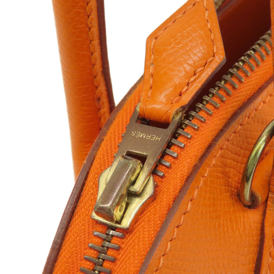 HERMES Handbag Epsom Orange Bolide 27 Orange Gold Metal