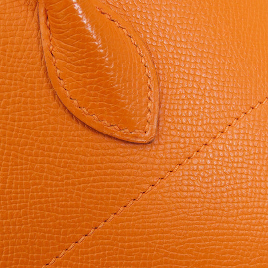 HERMES Handbag Epsom Orange Bolide 27 Orange Gold Metal