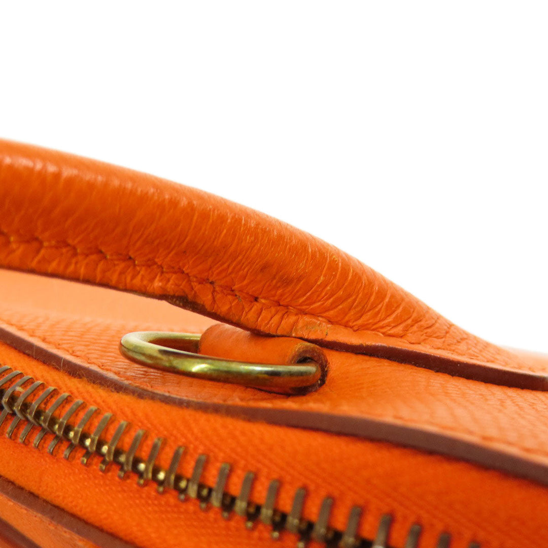 HERMES Handbag Epsom Orange Bolide 27 Orange Gold Metal
