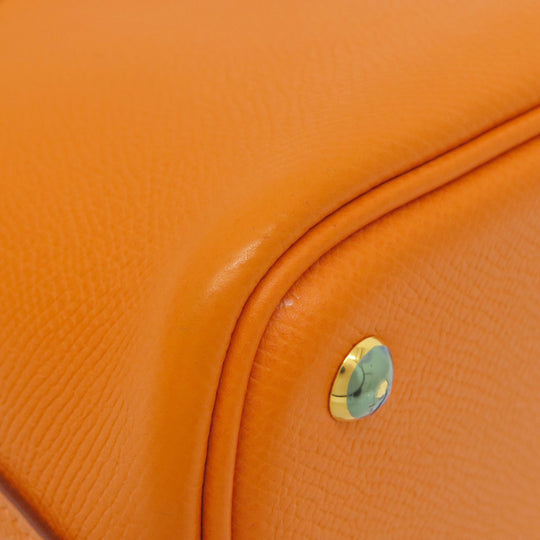 HERMES Handbag Epsom Orange Bolide 27 Orange Gold Metal
