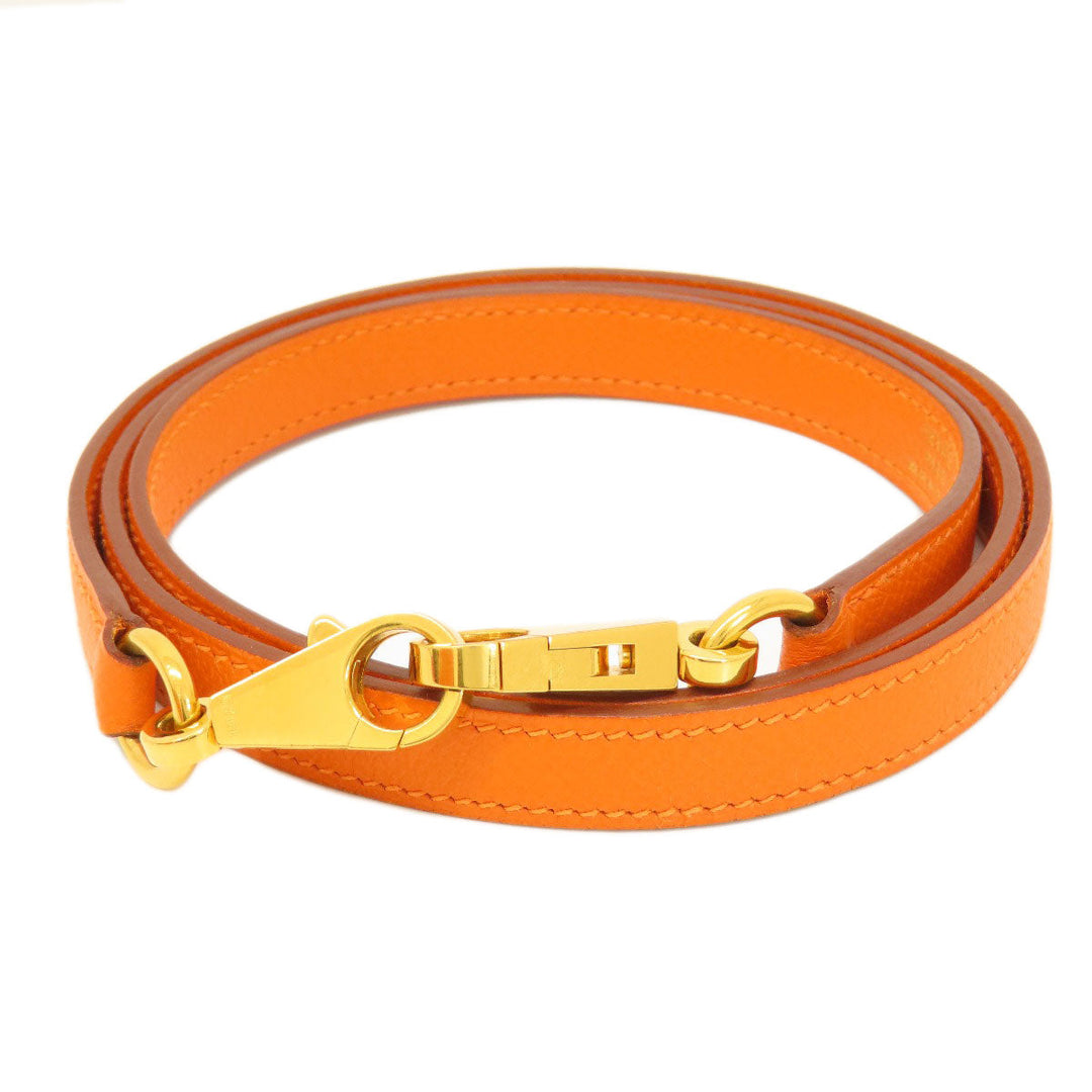 HERMES Handbag Epsom Orange Bolide 27 Orange Gold Metal