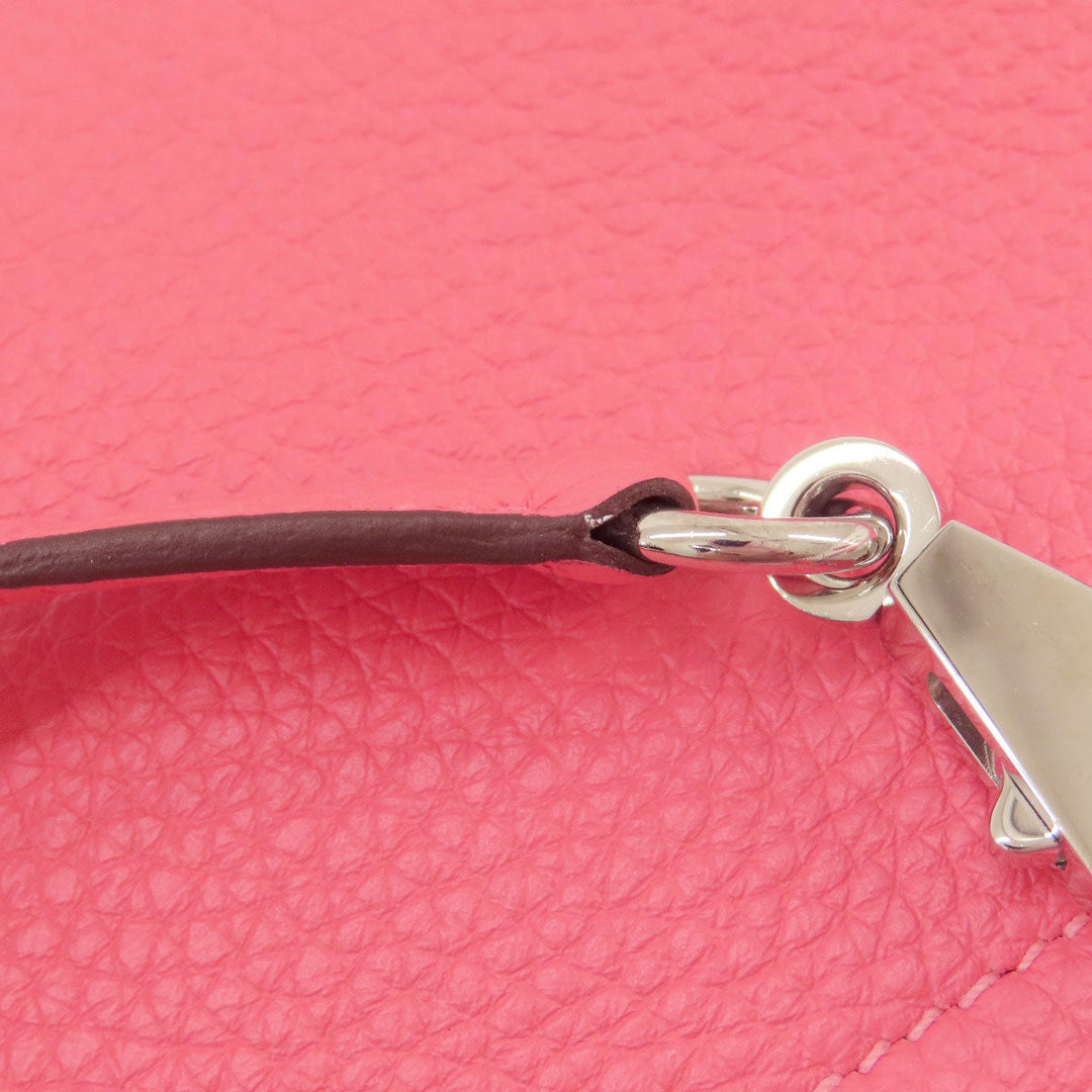 HERMES Handbag Taurillon Clemence pink Bolide 31 Rose Azalee Silver Metal Women Used Authentic
