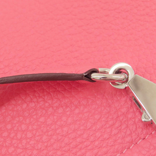 HERMES Handbag Taurillon Clemence pink Bolide 31 Rose Azalee Silver Metal Women Used Authentic