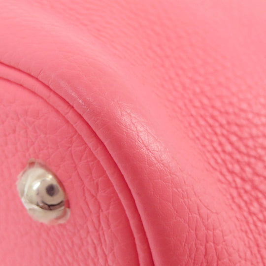 HERMES Handbag Taurillon Clemence pink Bolide 31 Rose Azalee Silver Metal Women Used Authentic