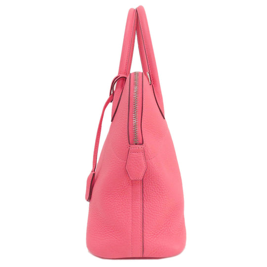 HERMES Handbag Taurillon Clemence pink Bolide 31 Rose Azalee Silver Metal Women Used Authentic
