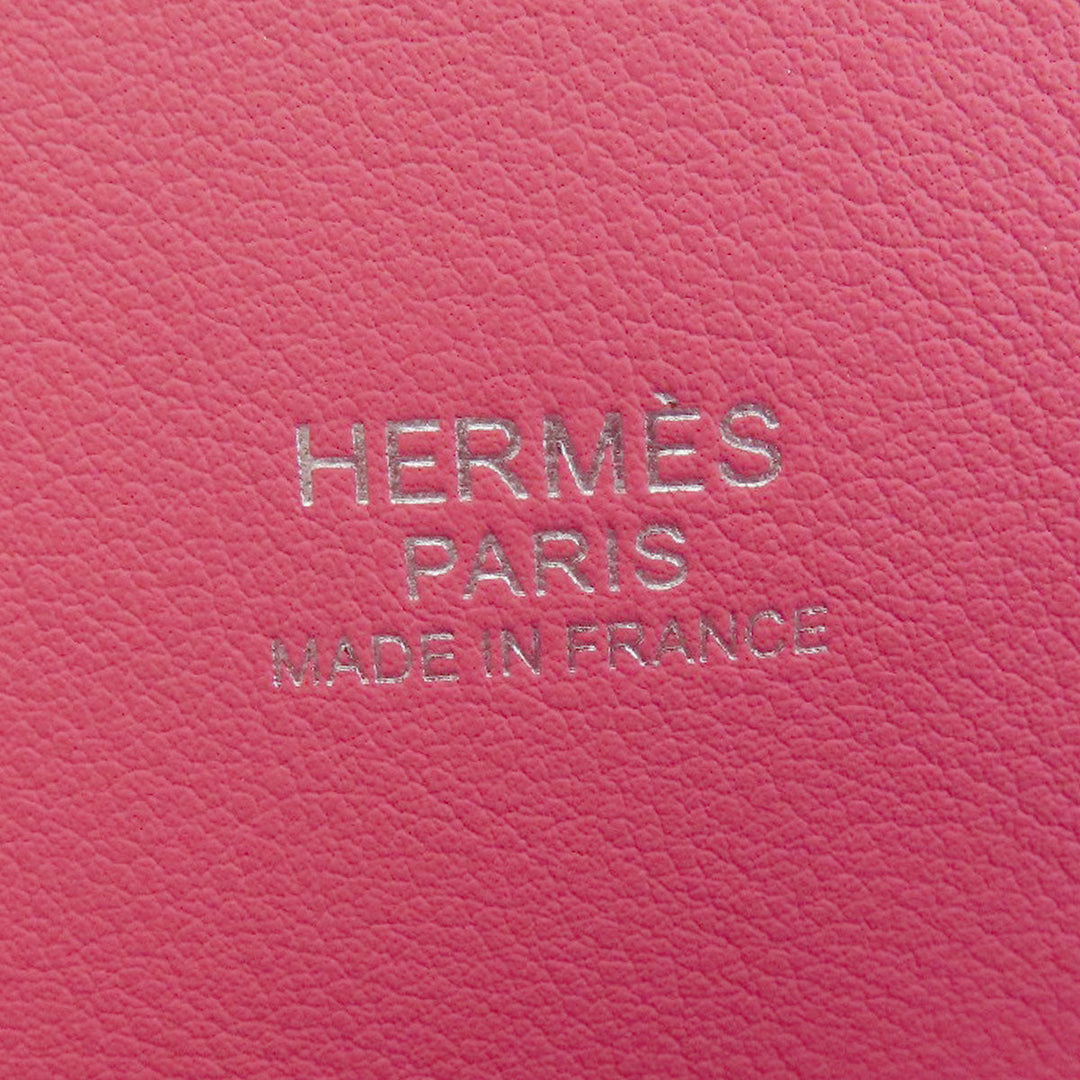 HERMES Handbag Taurillon Clemence pink Bolide 31 Rose Azalee Silver Metal Women Used Authentic