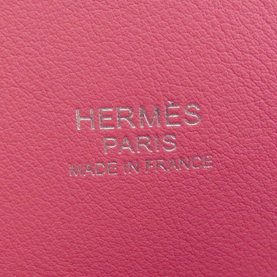 HERMES Handbag Taurillon Clemence pink Bolide 31 Rose Azalee Silver Metal Women Used Authentic