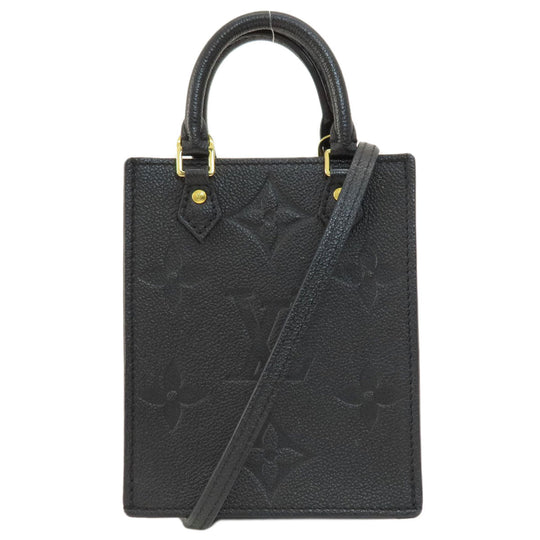 LOUIS VUITTON Shoulder Bag M81417 Monogram Ann Platt black Petit Sac Plat Women Used Authentic