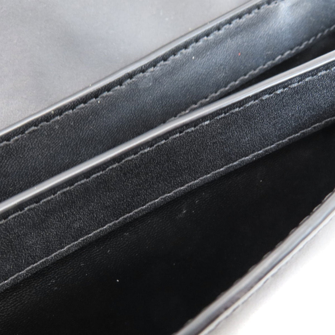 KENZO Shoulder Bag leather black 2WAY Women Used Authentic