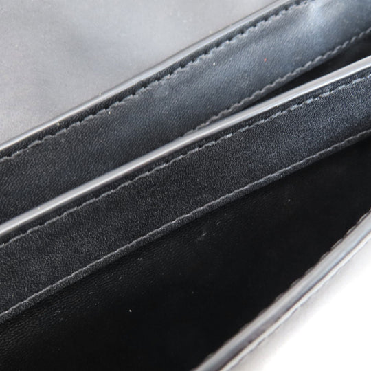 KENZO Shoulder Bag leather black 2WAY Women Used Authentic