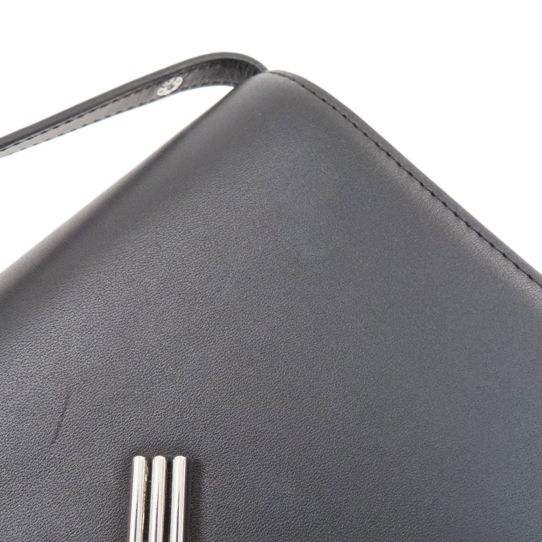 KENZO Shoulder Bag leather black 2WAY Women Used Authentic