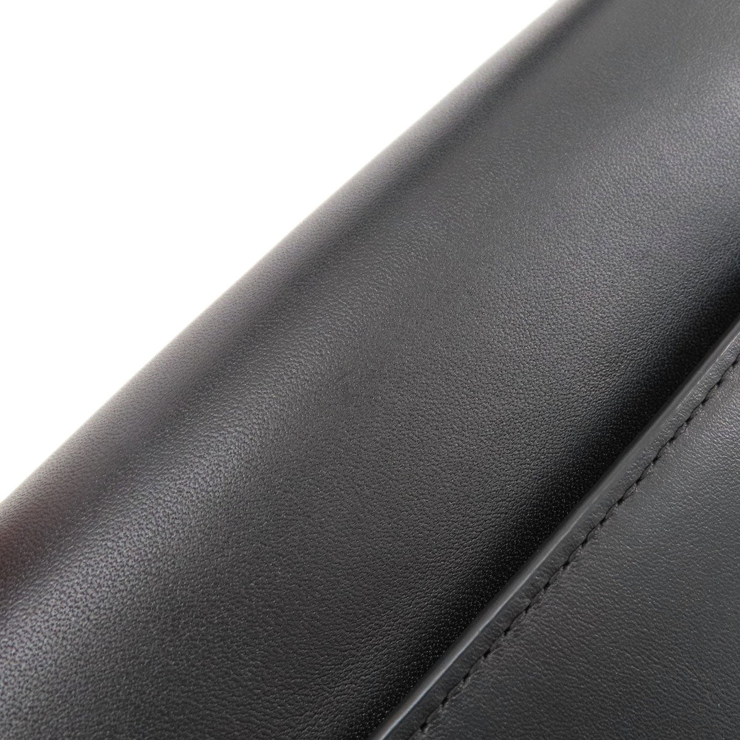 KENZO Shoulder Bag leather black 2WAY Women Used Authentic
