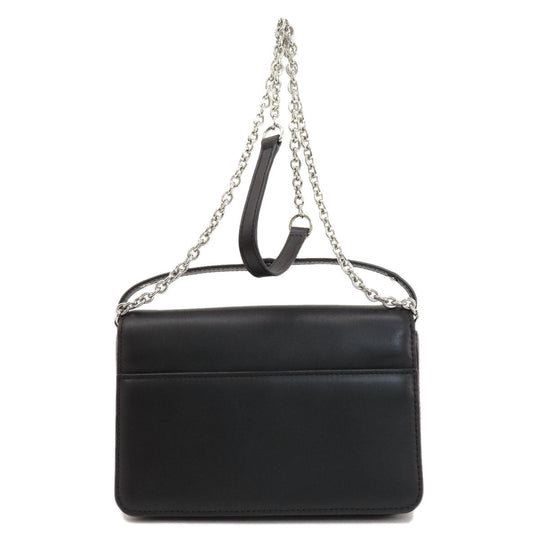 KENZO Shoulder Bag leather black 2WAY Women Used Authentic