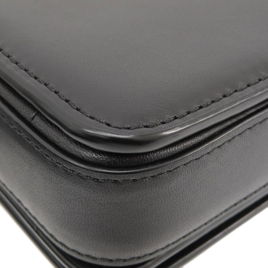 KENZO Shoulder Bag leather black 2WAY Women Used Authentic