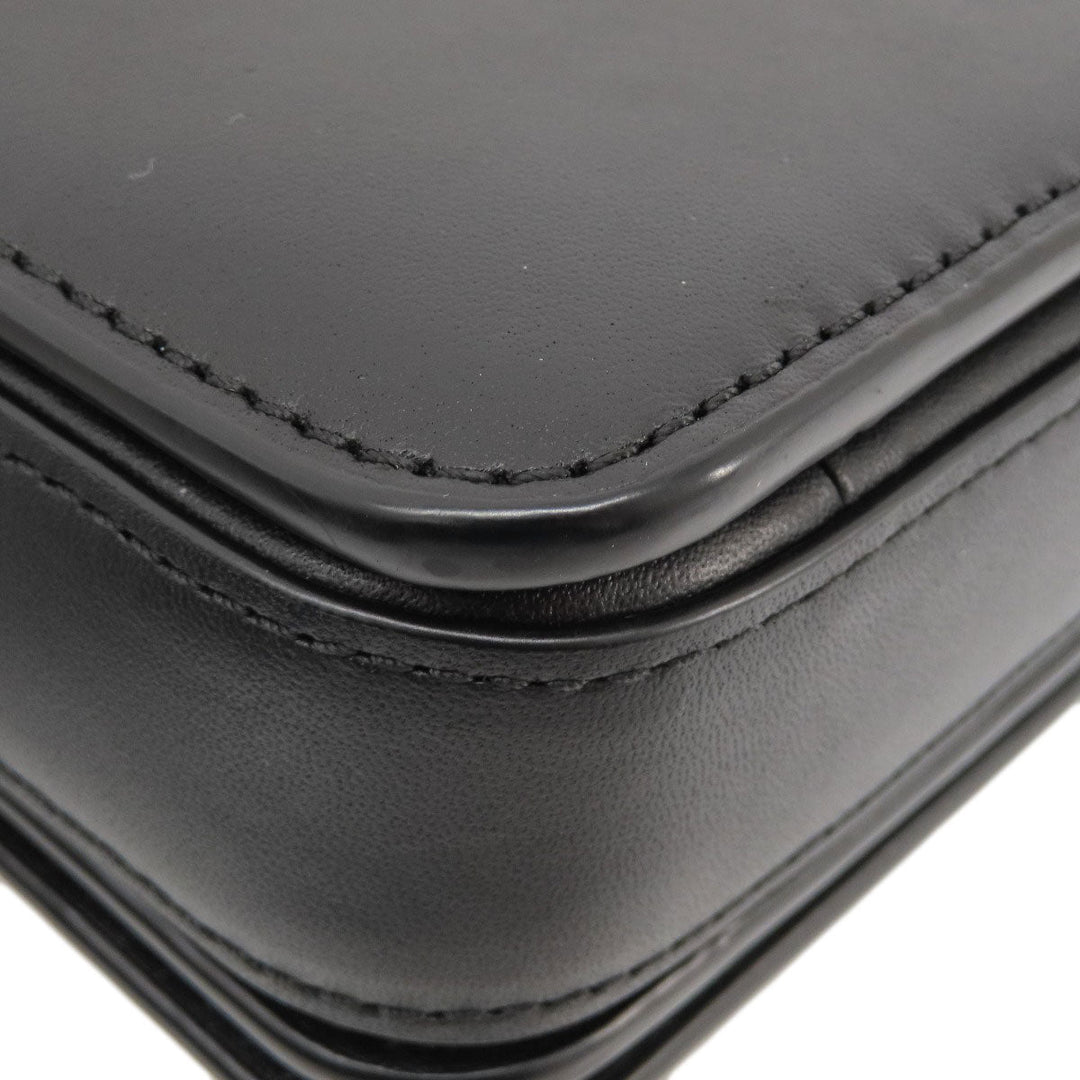 KENZO Shoulder Bag leather black 2WAY Women Used Authentic