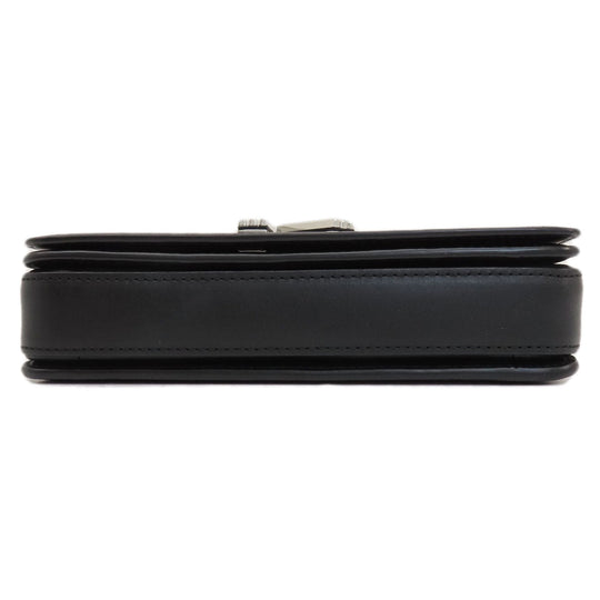 KENZO Shoulder Bag leather black 2WAY Women Used Authentic