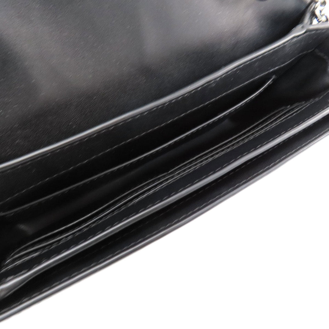 KENZO Shoulder Bag leather black 2WAY Women Used Authentic