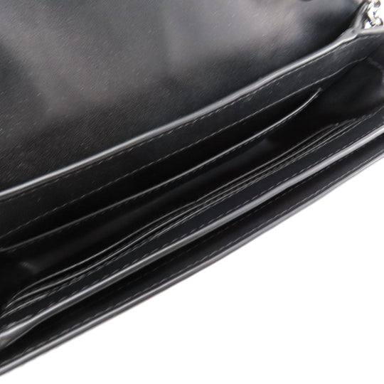 KENZO Shoulder Bag leather black 2WAY Women Used Authentic