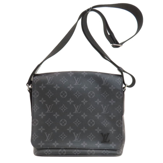 LOUIS VUITTON Shoulder Bag M44000 Monogram Eclipse black District PM Monogram Eclipse Women Used Authentic