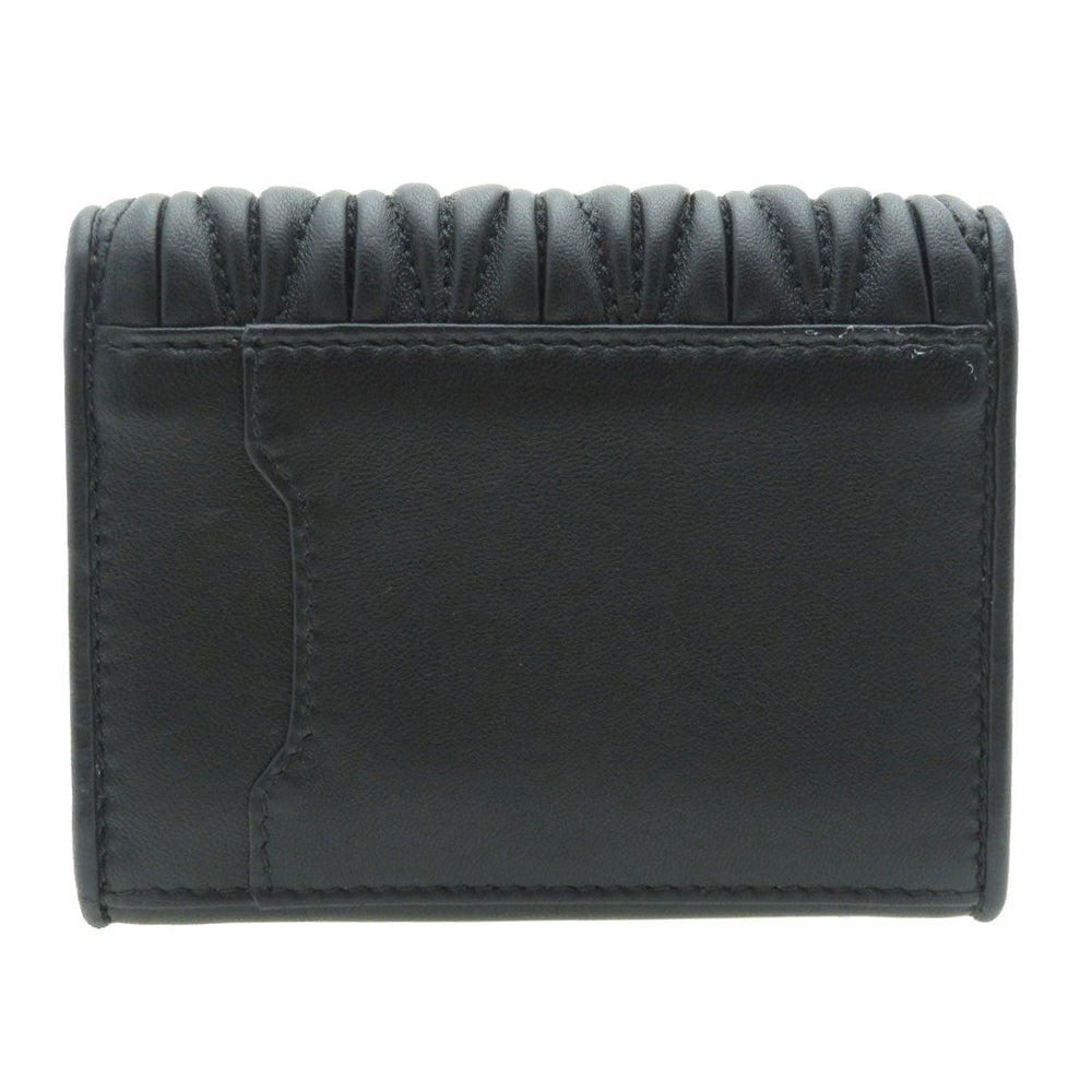 MIUMIU Card Case 5MC104 Calfskin black Logo motif Women Used Authentic