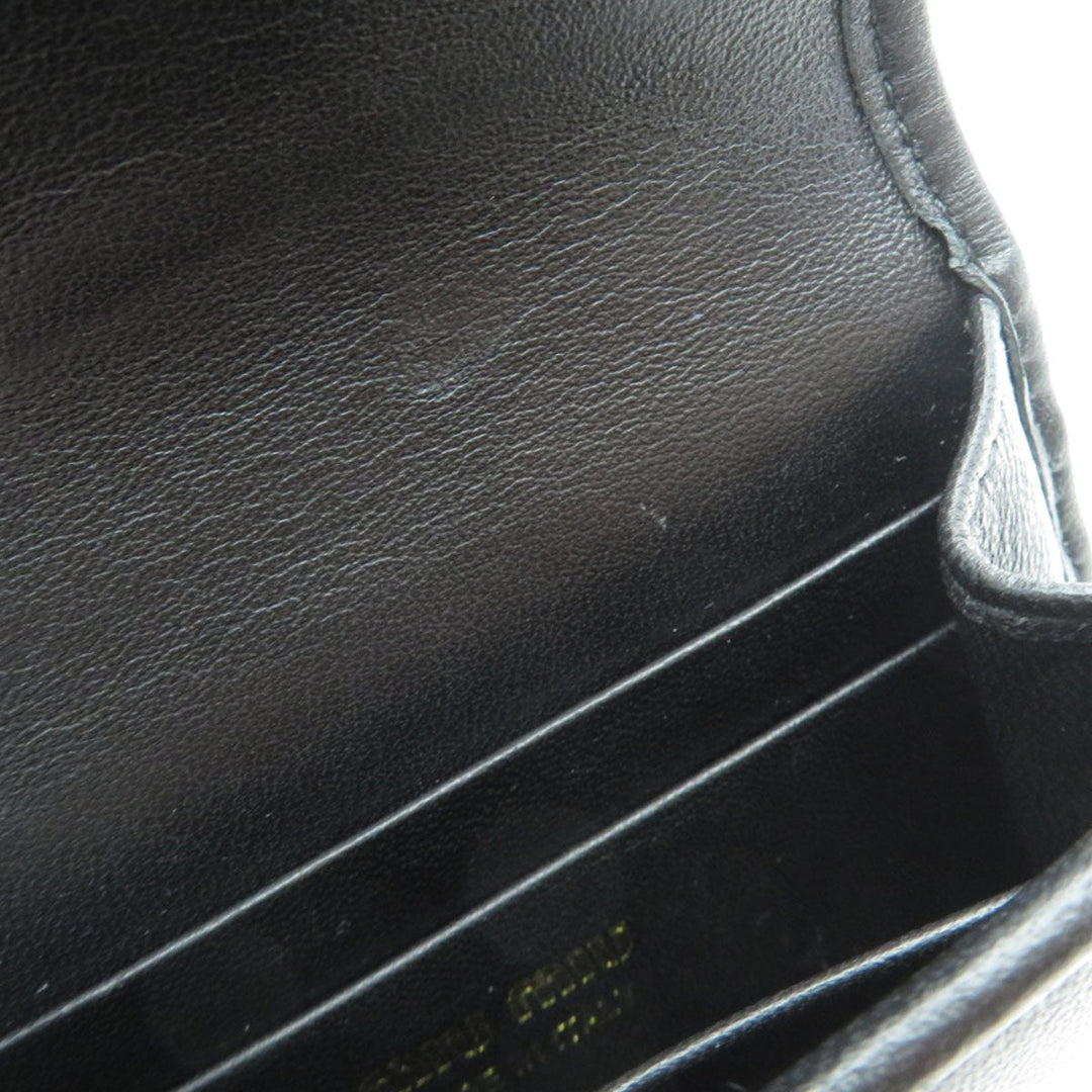 MIUMIU Card Case 5MC104 Calfskin black Logo motif Women Used Authentic